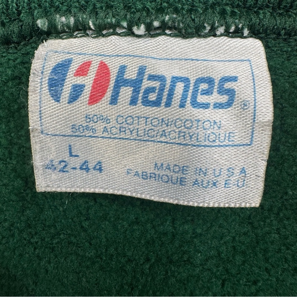 VTG Clarkson University Hanes Sweatshirt Men Large Green Crewneck Golden Knights - Picture 2 of 11